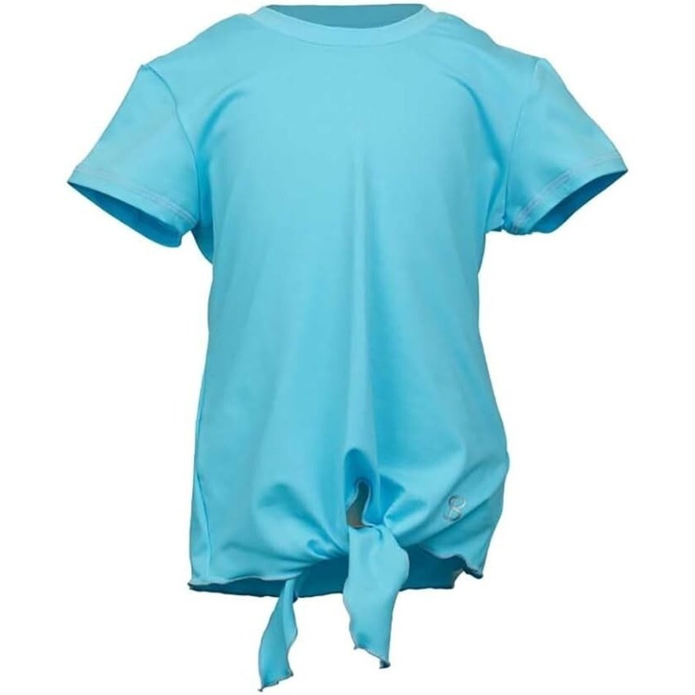SOFIBELLA Women's Size S - UV Colors White Girls Short Sleeve Tie Tennis Shirt